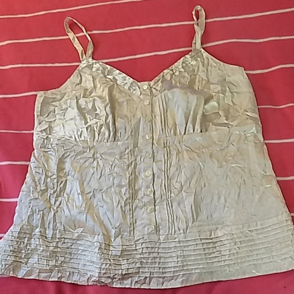 Sweet Cream Crinkle Cami Lane Bryant sz18